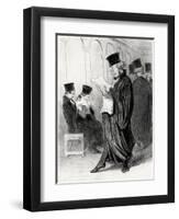 Lawyer Chabotard While Reading in a Legal Journal a Eulogy on Himself, 1846-Honor? Daumier-Framed Giclee Print