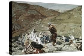 Lawyer Standing Up and Tempting Jesus-James Tissot-Stretched Canvas