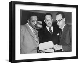 Lawyers Confer at the Supreme Court Prior to Presenting Arguments Against School Segregation-null-Framed Photo