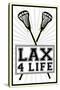 Lax 4 Life Lacrosse Sports Poster-null-Stretched Canvas