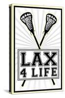 Lax 4 Life Lacrosse Sports-null-Stretched Canvas