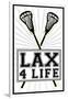 Lax 4 Life Lacrosse Sports-null-Framed Art Print