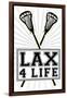 Lax 4 Life Lacrosse Sports-null-Framed Art Print