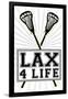 Lax 4 Life Lacrosse Sports-null-Framed Art Print