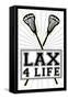 Lax 4 Life Lacrosse Sports-null-Framed Stretched Canvas