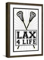 Lax 4 Life Lacrosse Sports-null-Framed Art Print