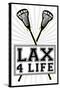 Lax 4 Life Lacrosse Sports-null-Stretched Canvas