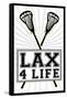 Lax 4 Life Lacrosse Sports-null-Framed Stretched Canvas