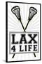 Lax 4 Life Lacrosse Sports-null-Stretched Canvas