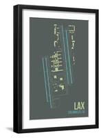 LAX Airport Layout-08 Left-Framed Giclee Print