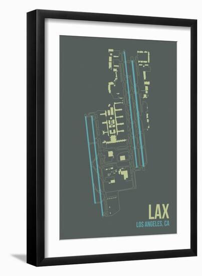 LAX Airport Layout-08 Left-Framed Giclee Print