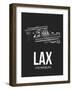 LAX Los Angeles Airport Black-NaxArt-Framed Art Print