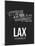 LAX Los Angeles Airport Black-NaxArt-Mounted Art Print