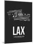 LAX Los Angeles Airport Black-NaxArt-Mounted Art Print
