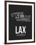 LAX Los Angeles Airport Black-NaxArt-Framed Art Print