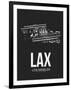 LAX Los Angeles Airport Black-NaxArt-Framed Art Print