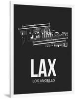 LAX Los Angeles Airport Black-NaxArt-Framed Art Print