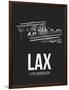 LAX Los Angeles Airport Black-NaxArt-Framed Art Print