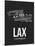 LAX Los Angeles Airport Black-NaxArt-Mounted Art Print