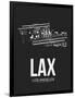 LAX Los Angeles Airport Black-NaxArt-Framed Art Print