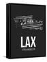 LAX Los Angeles Airport Black-NaxArt-Framed Stretched Canvas