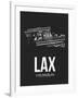 LAX Los Angeles Airport Black-NaxArt-Framed Art Print