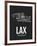 LAX Los Angeles Airport Black-NaxArt-Framed Art Print