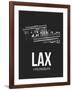 LAX Los Angeles Airport Black-NaxArt-Framed Art Print