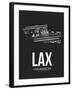 LAX Los Angeles Airport Black-NaxArt-Framed Art Print