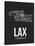 LAX Los Angeles Airport Black-NaxArt-Stretched Canvas