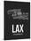 LAX Los Angeles Airport Black-NaxArt-Stretched Canvas