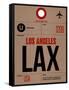 LAX Los Angeles Luggage Tag 1-NaxArt-Framed Stretched Canvas