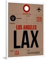 LAX Los Angeles Luggage Tag 1-NaxArt-Framed Art Print