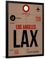 LAX Los Angeles Luggage Tag 1-NaxArt-Framed Art Print