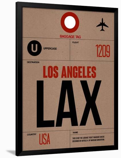 LAX Los Angeles Luggage Tag 1-NaxArt-Framed Art Print