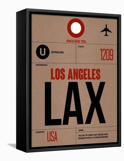 LAX Los Angeles Luggage Tag 1-NaxArt-Framed Stretched Canvas