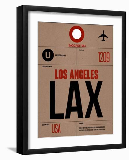 LAX Los Angeles Luggage Tag 1-NaxArt-Framed Art Print