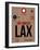 LAX Los Angeles Luggage Tag 1-NaxArt-Framed Art Print