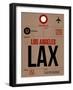LAX Los Angeles Luggage Tag 1-NaxArt-Framed Art Print