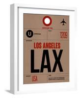 LAX Los Angeles Luggage Tag 1-NaxArt-Framed Art Print