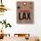 LAX Los Angeles Luggage Tag 1-NaxArt-Stretched Canvas displayed on a wall