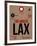 LAX Los Angeles Luggage Tag 1-NaxArt-Framed Art Print