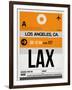 LAX Los Angeles Luggage Tag 2-NaxArt-Framed Art Print