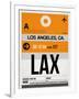 LAX Los Angeles Luggage Tag 2-NaxArt-Framed Art Print