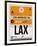 LAX Los Angeles Luggage Tag 2-NaxArt-Framed Art Print