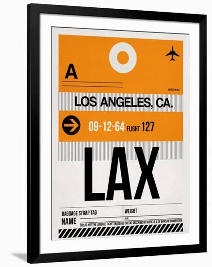 LAX Los Angeles Luggage Tag 2-NaxArt-Framed Art Print