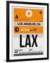 LAX Los Angeles Luggage Tag 2-NaxArt-Framed Art Print