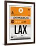 LAX Los Angeles Luggage Tag 2-NaxArt-Framed Art Print