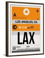 LAX Los Angeles Luggage Tag 2-NaxArt-Framed Art Print