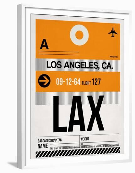 LAX Los Angeles Luggage Tag 2-NaxArt-Framed Art Print